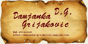 Damjanka Grijaković vizit kartica